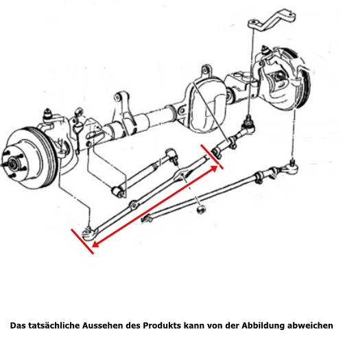 Jeep Grand Cherokee ZJ ZG V8 right right Drag Link with tie rod end on steering knuckle right LHD 92-98