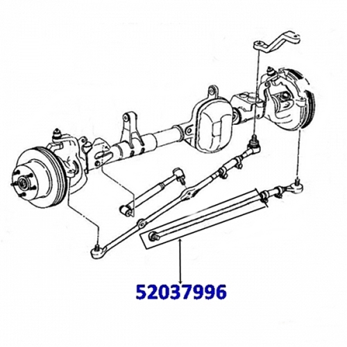 Jeep Grand Cherokee ZJ ZG V8 tie rod end incl. tie rod right 93-98