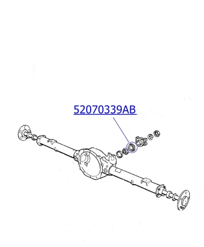 Jeep Grand Cherokee WH WK Simmerring Kardan Eingang Chrysler 8,25" Hinterachse 06-09