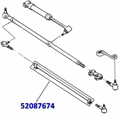 Jeep Wrangler TJ Premium pipe tie rod tie rod tube incl. clamps LHD year 96-06