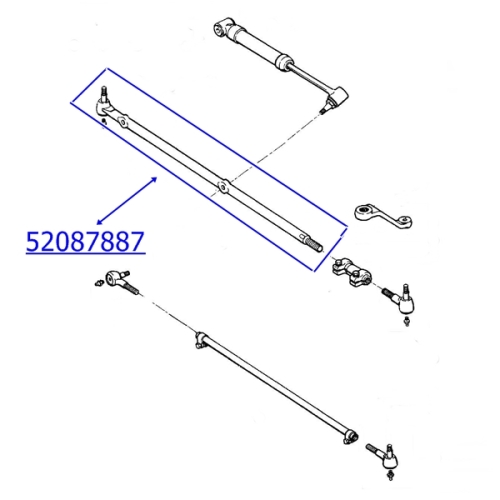 Jeep Wrangler TJ Tie Rod Steering Drag Link Right 96-06