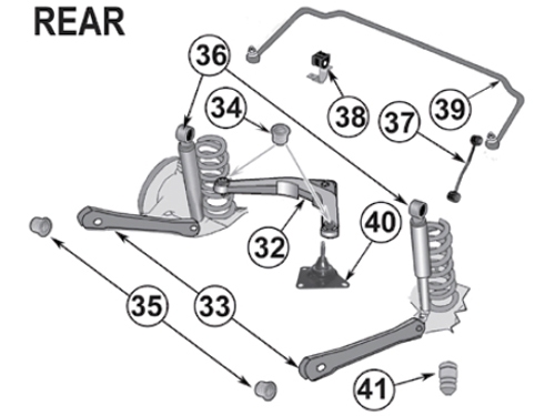 Control Arm Bushing Rear Upper original Mopar KJ WJ year 99-07