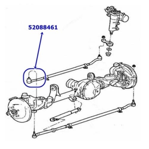 Jeep Grand Cherokee WJ WG Premium push rod end tie rod end on the steering knuckle top right LHD 99-04