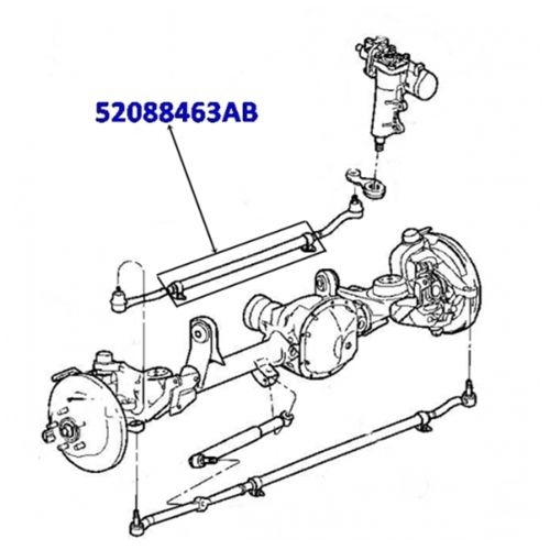 Jeep Grand Cherokee WJ WG Premium Rohr Schubstange Schubstangenrohr inkl. Schellen LHD 99-04