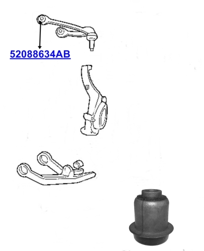 Jeep Cherokee Liberty KJ one Control Arm Bushing Front Upper 02-07