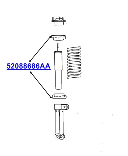Jeep Cherokee Liberty KJ KK one front Spring Isolator upper or lower side 02-12
