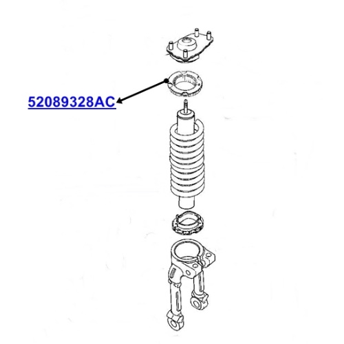 Jeep Grand Cherokee WH WK Commander XH XK Federteller Gummipuffer vorne oben Bj. 05-10