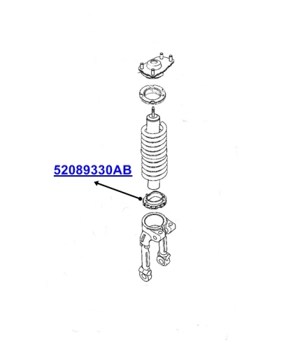 Jeep Grand Cherokee WH WK Commander XH XK Spring Isolator Front Lower 06-10
