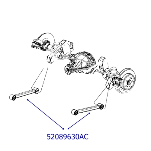 Jeep Commander XH XK one Premium rear lower Control Arm incl. Bushings 06-10