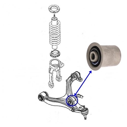 Jeep Grand Cherokee WH WK Commander XH XK one Bushing for front lower Control Arm Shock Absorber Moog 05-10