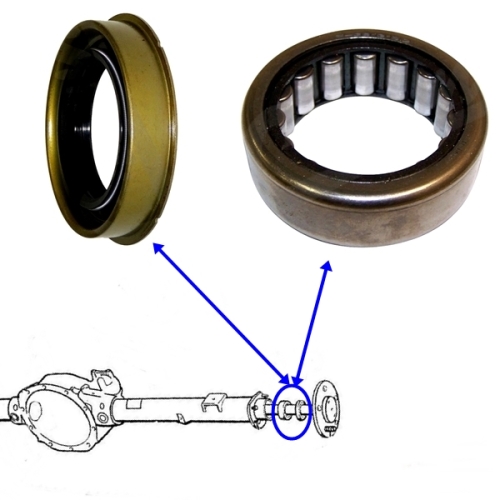 Jeep Cherokee Liberty KK Radlager Satz mit Simmerring außen 8,25 " Hinterachse 09-11