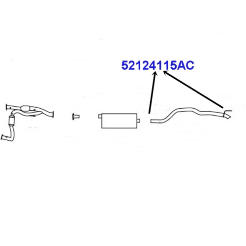 Jeep Grand Cherokee WH WK 3,7 & 5,7 ltr. Auspuffgummi Auspuff Gummi Halter Walker 05-10