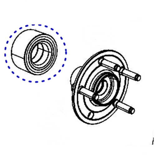 Jeep Grand Cherokee WH WK2 WK WL ein Radlager hinten Hinterachse 11-15