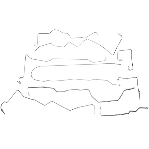 Jeep Grand Cherokee WJ WG 4,0 & 4,7 ltr. 9pcs. Stainless Steel Brake Line Kit LHD 99-01