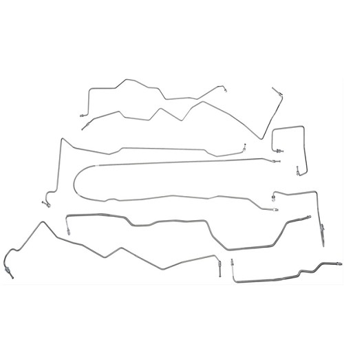 Jeep Grand Cherokee WJ WG 4.0 & 4.7 ltr. Brake Line Brake Lines Brake Line Set Stainless Steel 9-piece LHD 99-04