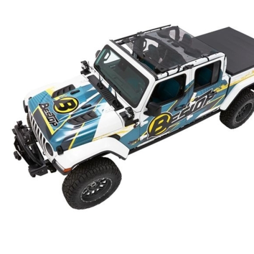 Jeep Gladiator JT Sun Bikini Top Safari Style Mesh Bestop 19