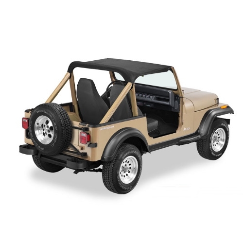 Jeep Wrangler YJ Bikini Top Strapless Style Black Crush 87-91