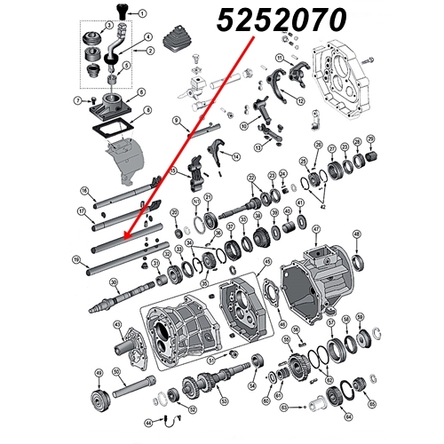 Jeep Wrangler TJ Schaltstange Schaltwelle vorne Rückwärtsgang AX15 Schaltgetriebe 96-99