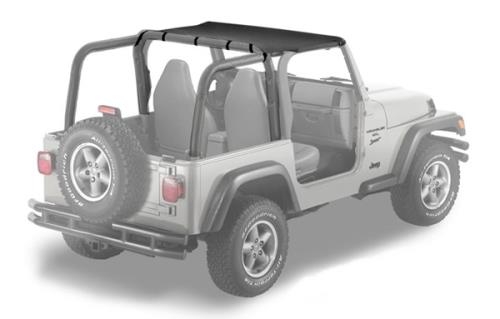 Jeep Wrangler TJ Header Bikini Top Targa Style Black Denim Bestop 96-02