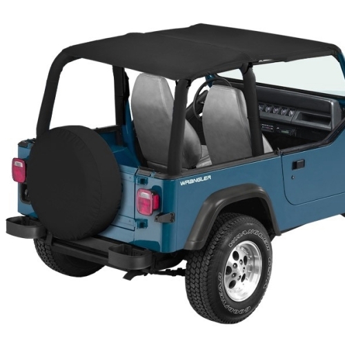Jeep Wrangler YJ Safari Bikini Top strapless Style Black Denim Bestop 92-95