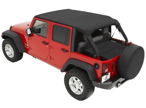 Jeep Wrangler JK 4türer Header Bikini Top Safari Style Black Diamond Bestop 07-09