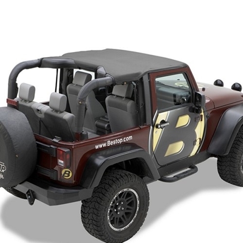 Jeep Wrangler JK 2türer Header Bikini Top Targa Style Black Diamond Bestop 10-18