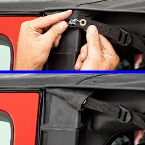 Jeep Wrangler JK 2türer Safari Bikini Top Cable-Style Mesh Bestop 10-18