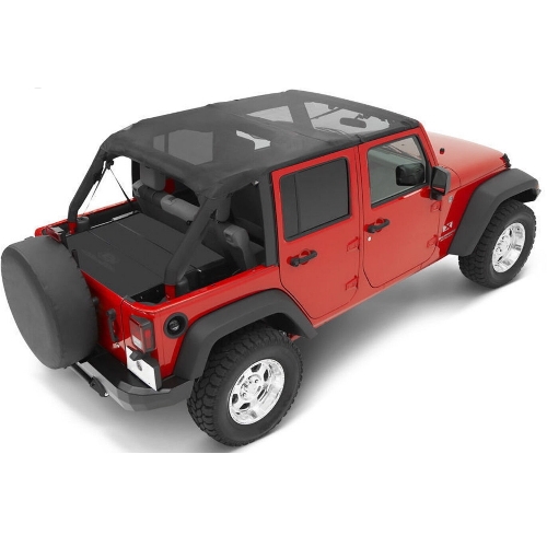 Jeep Wrangler JK 4-door Safari Bikini Top Cable-Style Mesh Bestop 10-18