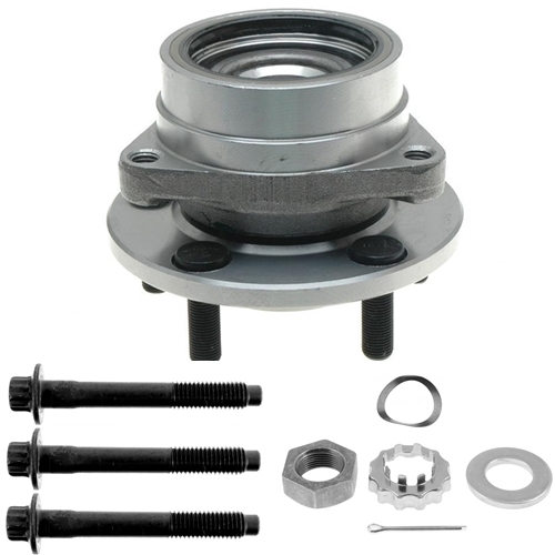 Jeep Cherokee XJ one front Wheel Hub & Bearing Assembly with Hub Bolts and Spindle Nut Set Dana 30 84-89
