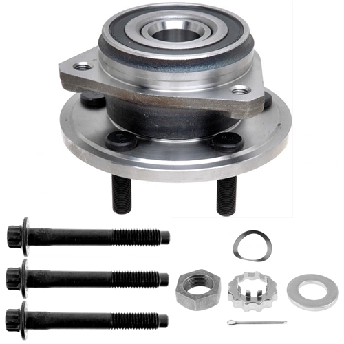 Jeep Wrangler TJ one front Wheel Hub & Bearing Assembly with Hub Bolts and Spindle Nut Set Dana 30 00-06