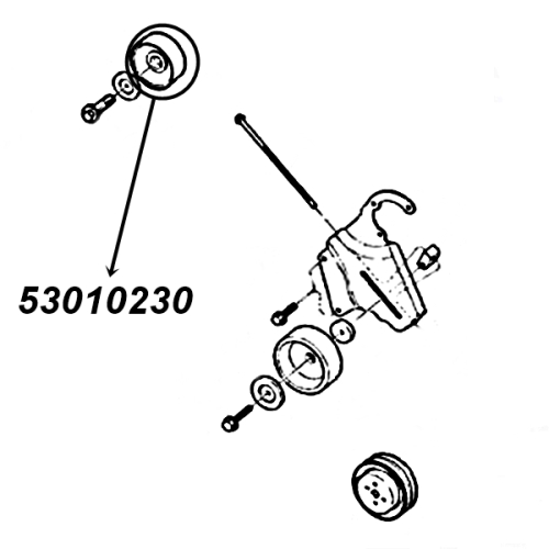 Jeep Cherokee XJ 2,5 ltr. upper Accessory Drive Belt Idler Pulley Ø 76mm Gates 96-00