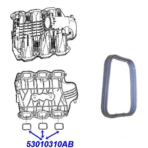 Jeep Commander XH XK 3,7 ltr. Intake Manifold Gasket 06-10