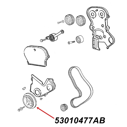 Jeep Wrangler TJ 2,4 ltr. Schwingungsdämpfer Riemenscheibe Kurbelwelle 03-06
