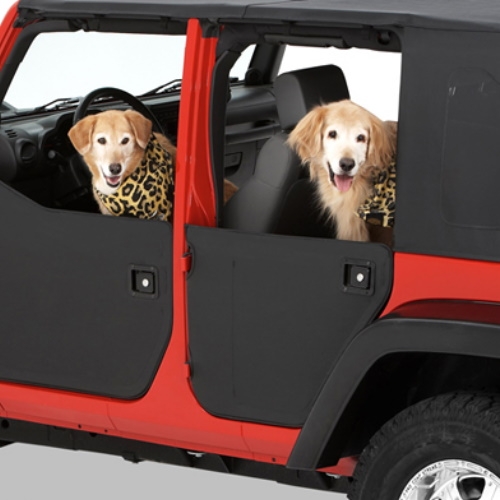 Jeep Wrangler JK 4-door Unlimited half doors rear Black Diamond Bestop 07-18