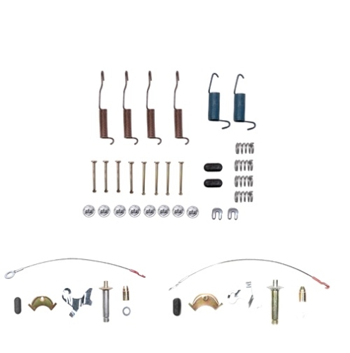 Jeep CJ Brake Shoe Hold Down Kit with right & left Adjuster Assembly 11" Brake Drum front or rear 74-78