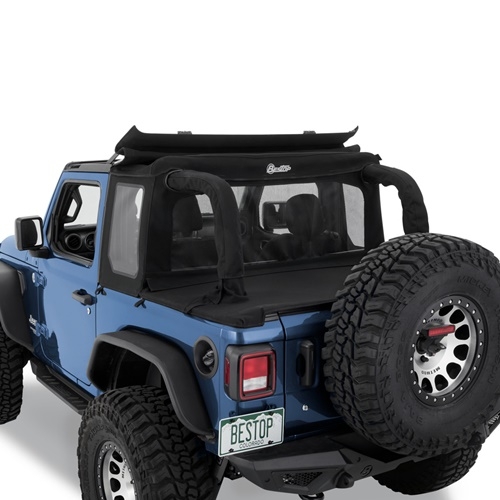 Jeep Wrangler JL 2-door Halftop Canopy Black Diamond Bestop 18-