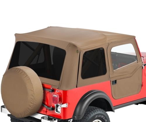 Jeep Wrangler YJ Supertop Softtop Verdeck getönte Scheiben inkl. teilbare Türen Spice Denim 87-95