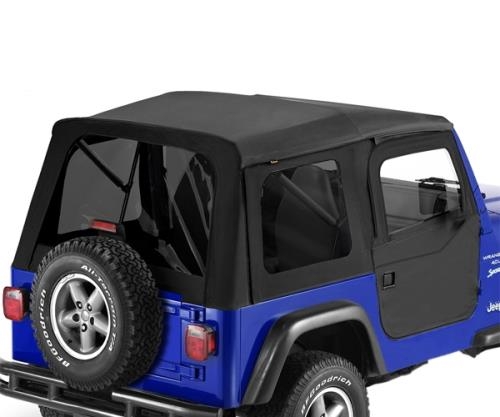 Jeep Wrangler TJ Supertop soft top incl. divisible doors tinted windows Black Diamond 96-06