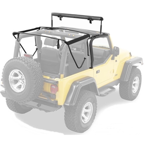 Jeep Wrangler TJ Supertop NX folding top tinted windows Black Twill textile 3-layer Bestop 96-06