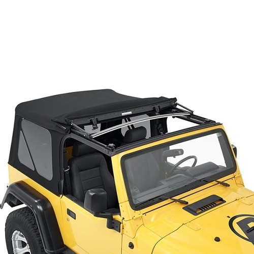 Jeep Wrangler TJ Supertop NX folding top tinted windows Black Twill textile 3-layer Bestop 96-06