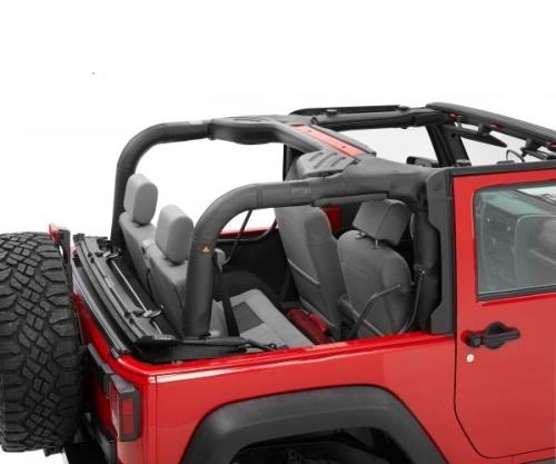 Jeep Wrangler JK 2-türer Supertop NX Klappverdeck getönte Scheiben Black Twill 3-lagig Bestop 07-17