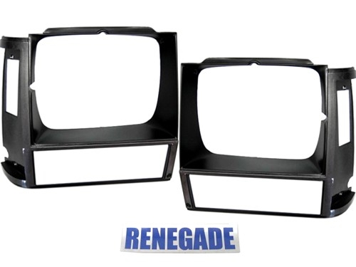 Jeep Cherokee XJ headlight covers set headlight black