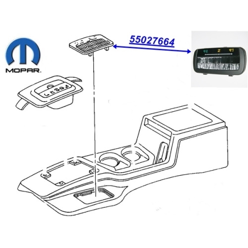 Jeep Grand Cherokee ZJ ZG Schaltabdeckung Abdeckung Blende für NP249 Verteilergetriebe Mopar 93-96