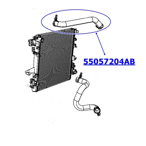 Jeep Wrangler JK 3,8 + 3,6 ltr. Radiator Hose Upper Inlet year 07