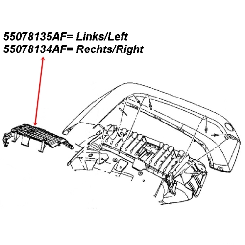 Jeep Wrangler JK Halter Halterung innen Kotflügelverbreiterung vorne rechts 07-18