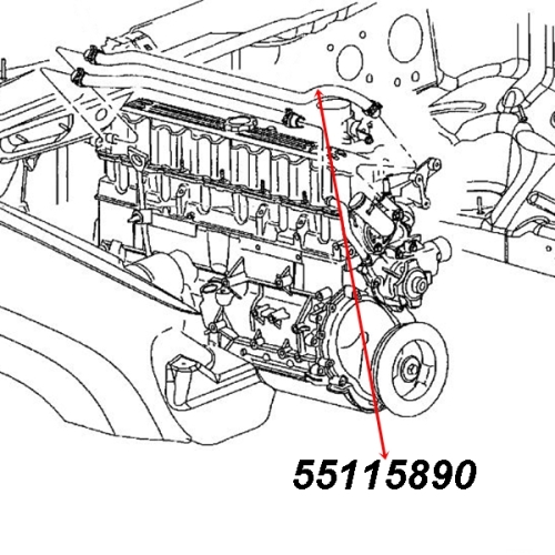 Jeep Grand Cherokee WJ WG 4,0 ltr. HVAC Heater Molded Hose