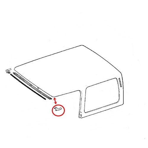 Jeep Wrangler YJ Dichtung Dichtungsecke Hardtop Scheibenrahmen links 87-95
