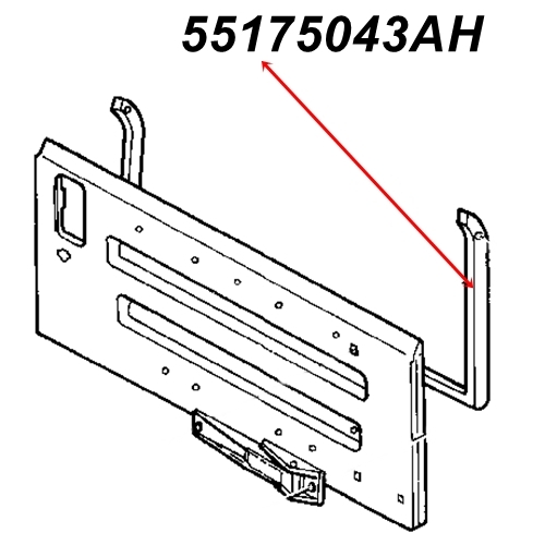 Jeep Wrangler TJ Heckklappendichtung unten 96-06