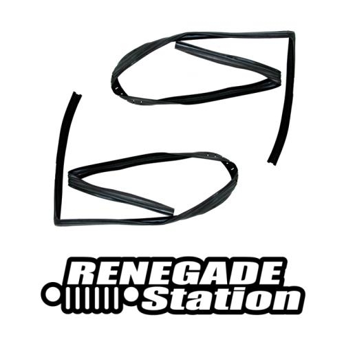 Jeep Wrangler TJ set of 2 window guide seal glass guide rubber door left & right solid steel door 96-06