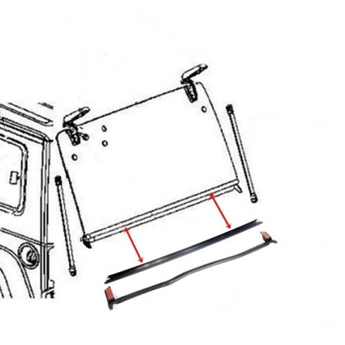 Jeep Wrangler JK lower seal with plastic strip rear window hardtop model 07-10